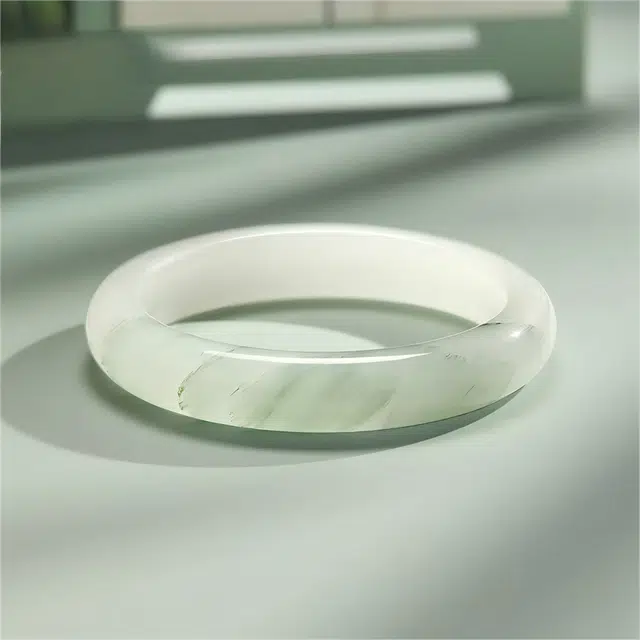 匠锁心玉 【可自选翠色 精品专柜级】青山黛翠玉贵妃正圈镯 新中式国潮古风 清冷优雅高级感 气质温婉 素圈手饰显白#好运 天山翠 手镯 女款