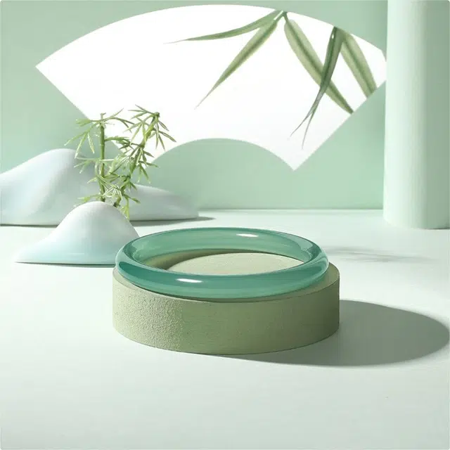 匠锁心玉 平安新中式 国潮古风清冷感 轻奢高级 玉髓 玉石手镯 女款