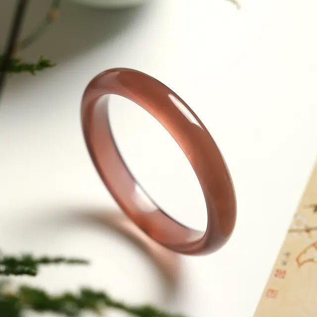 匠锁心玉 姹紫嫣红高冰平安镯 贵妃镯 新中式 国潮国风 小众设计 高级感 轻奢 汉服古风 清冷优雅 玉髓 手镯 女款