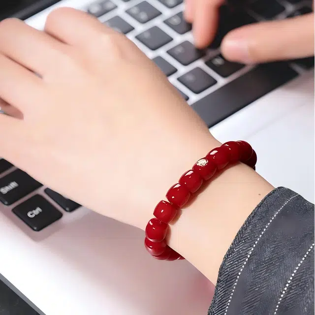 匠锁心玉 红鲤新中式 国潮国风 复古潮流 高级感 转运纳福 盘玩 菩提根 手串 女款