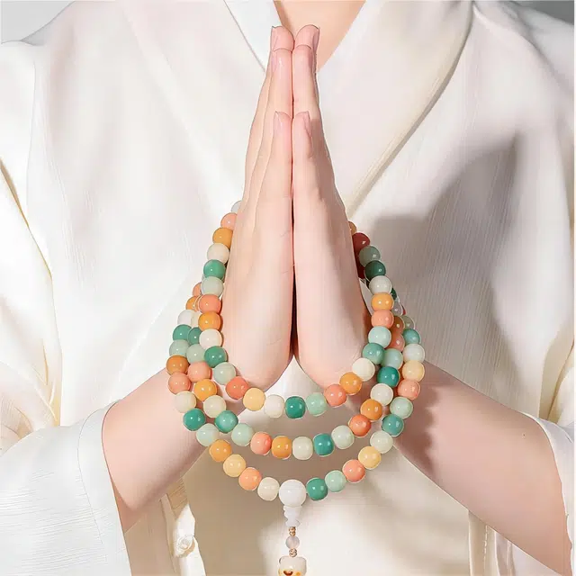 匠锁心玉 新中式 国潮国风 转运 佛珠 复古 菩提根 手串 男女同款情侣款