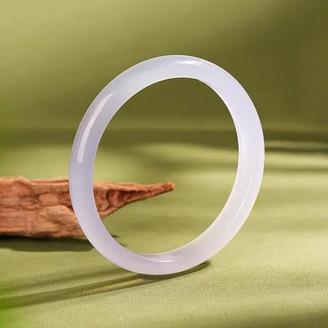 匠锁心玉 高冰清透紫罗兰 新中式 国潮国风 轻奢高级感 古风温婉 清冷感 潮流 玉髓 手镯 女款