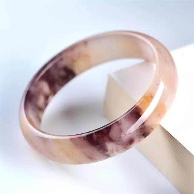 匠锁心玉 紫罗兰贵妃镯 五彩斑斓 新中式 国潮国风 复古 古风温婉 轻奢高级感 金丝玉 手镯 女款