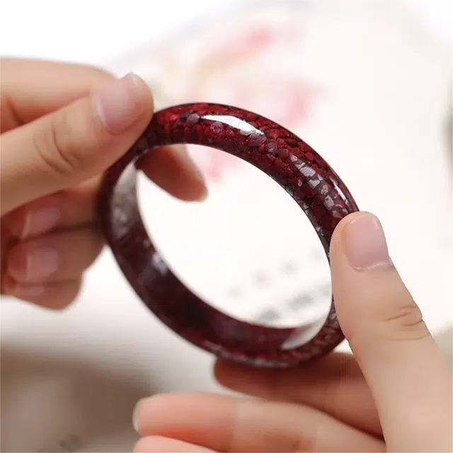 匠锁心玉 新中式 国潮国风 复古 朱砂 玉石手镯 女款