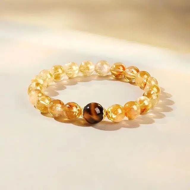 匠锁心玉 新中式国潮磁场招财进宝时来运转八方来财小众寓意好转运暴富 小众轻奢高级感礼盒装#好运天然 黄水晶 手串 男女同款情侣款