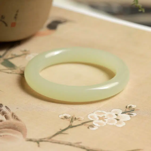 匠锁心玉 晴水古风温婉 国风国潮 新中式 高级 琉璃 玉石手镯 女款