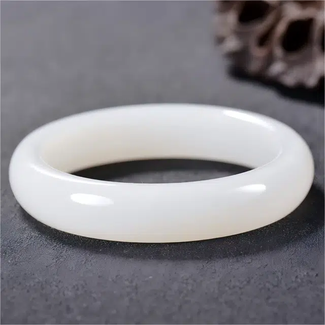 匠锁心玉 白月光  新中式 国潮国风 小众设计 轻奢高级 气质 古风温婉 金丝玉 玉石手镯 女款