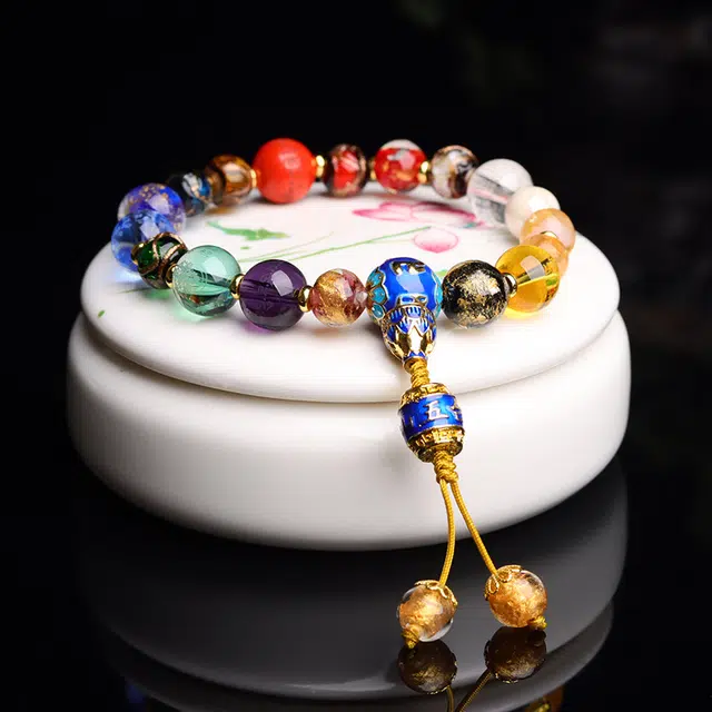 匠锁心玉 香灰十八籽 国风佛珠 招财纳福 复古国潮 十二生肖新中式 琉璃 玉石手串 男女同款情侣款
