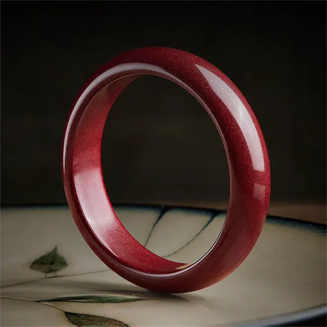 匠锁心玉 紫金砂 新中式 国潮国风 复古 转运 诸事顺意   守护 朱砂 玉石手镯 女款