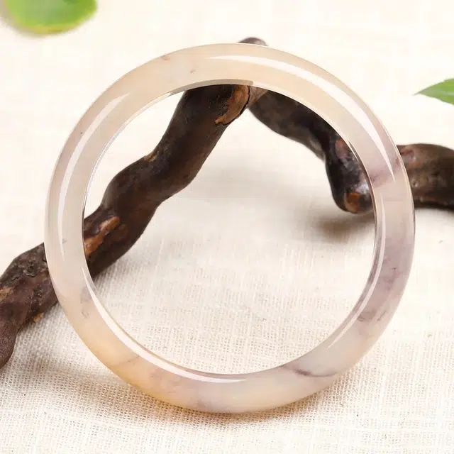 匠锁心玉 紫罗兰贵妃镯 水润清透 新中式 国潮国风 汉服旗袍 时尚百搭 清冷典雅高级感 气质温婉 素圈手饰显白#好运天然 金丝玉 手镯 女款