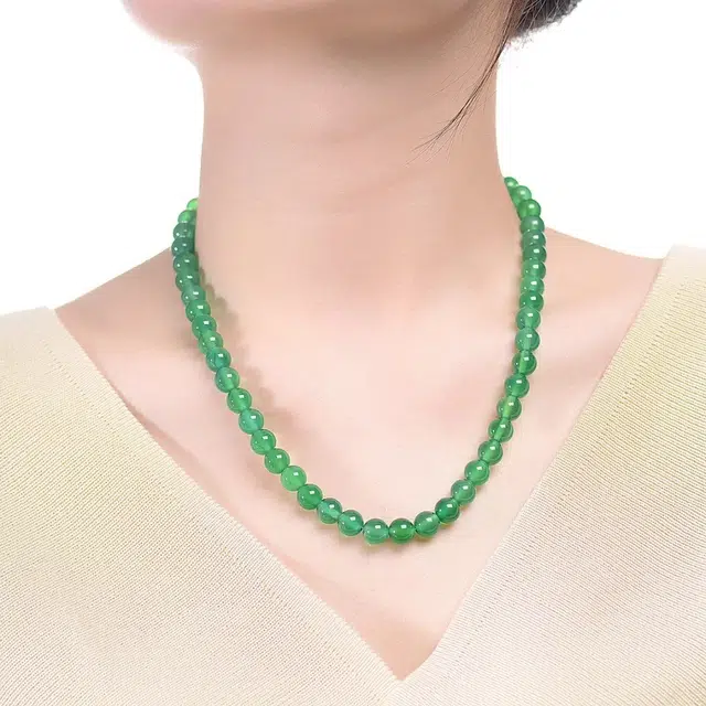 匠锁心玉 黛绿锁骨链 新中式 国潮国风 轻奢高级感 时尚简约 气质百搭 小众设计 转运纳福招财#好运 玉髓 玉石项链 女款