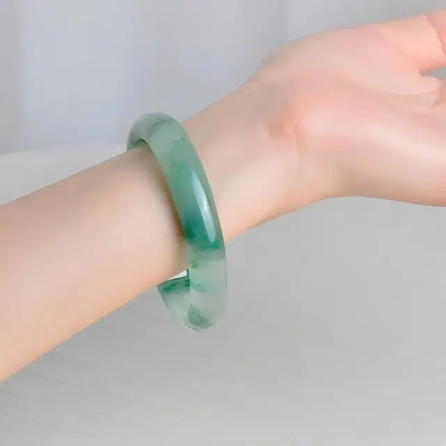 匠锁心玉 新中式 国潮国风  轻奢高级感 古风温婉 清冷感 东方雅韵 独龙玉 手镯 女款