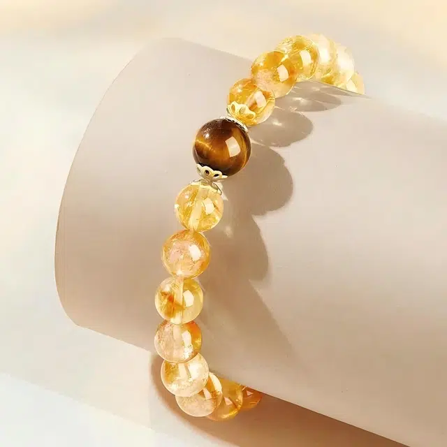 匠锁心玉 新中式国潮磁场招财进宝时来运转八方来财小众寓意好转运暴富 小众轻奢高级感礼盒装#好运天然 黄水晶 手串 男女同款情侣款