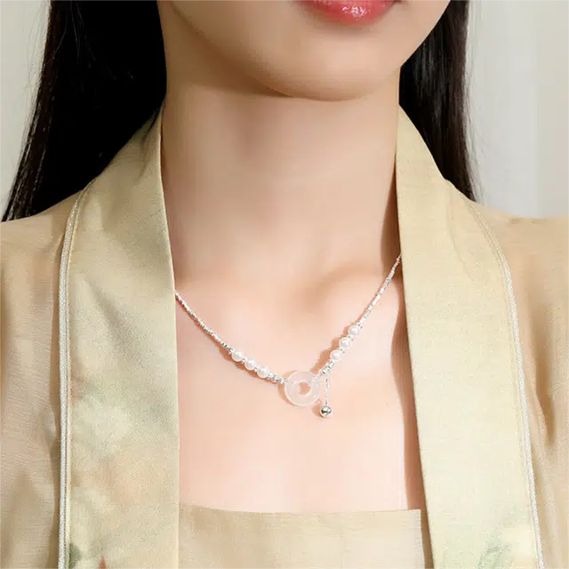 匠锁心玉 平安扣 新中式 国潮国风 高级感 轻奢  守护 玉髓 项链 女款