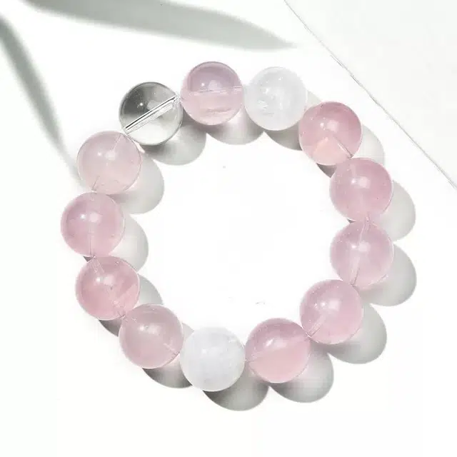 匠锁心玉 大尺寸方糖多宝 简约新中式转运纳福国潮古风原创设计小众轻奢高级感气质百搭潮流时尚手饰#好运天然 粉水晶 手串 男女同款情侣款