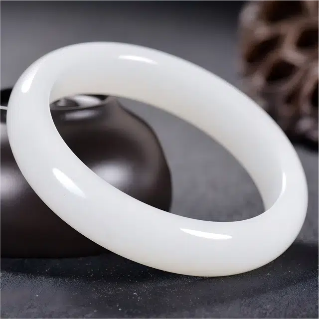 匠锁心玉 白月光  新中式 国潮国风 小众设计 轻奢高级 气质 古风温婉 金丝玉 玉石手镯 女款