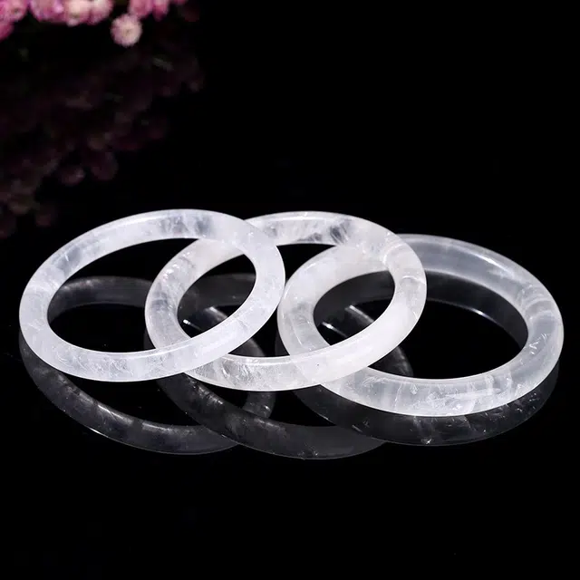 匠锁心玉 白月光美人圆镯 新中式 转运纳福 轻奢高级感 时尚百搭 典雅气质 招财寓意好 手饰显白#好运天然 白水晶 手镯 女款