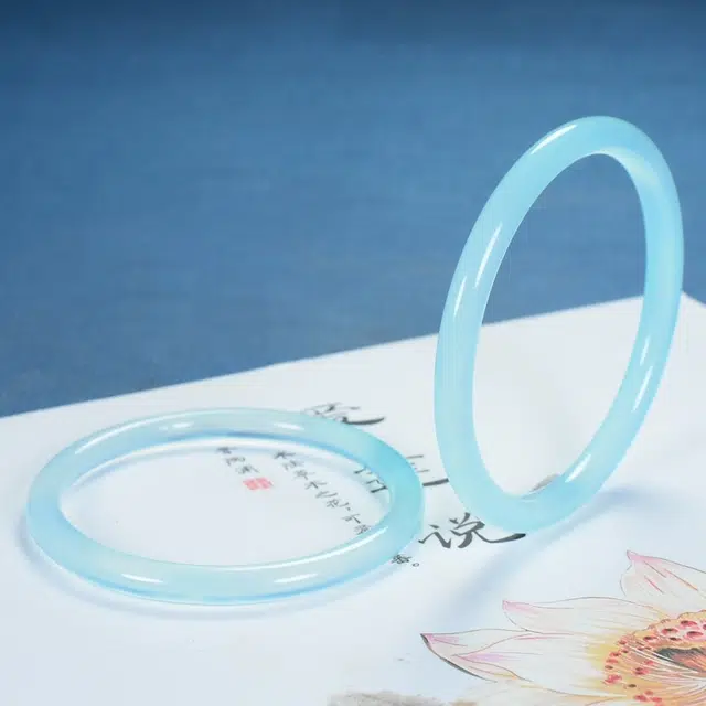 匠锁心玉 新中式古风温婉 轻奢高级 水润 国潮国风 气质 玉髓 玉石手镯 女款