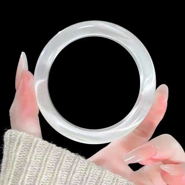 匠锁心玉 白月光 新中式 国潮 小众年轻平安 玉石手饰饰品 汉服旗袍 清冷感 猫眼石 手镯 女款