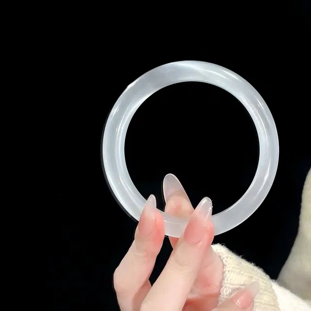 匠锁心玉 白月光 新中式国朝国风 轻奢高级 猫眼石 玉石手镯 女款