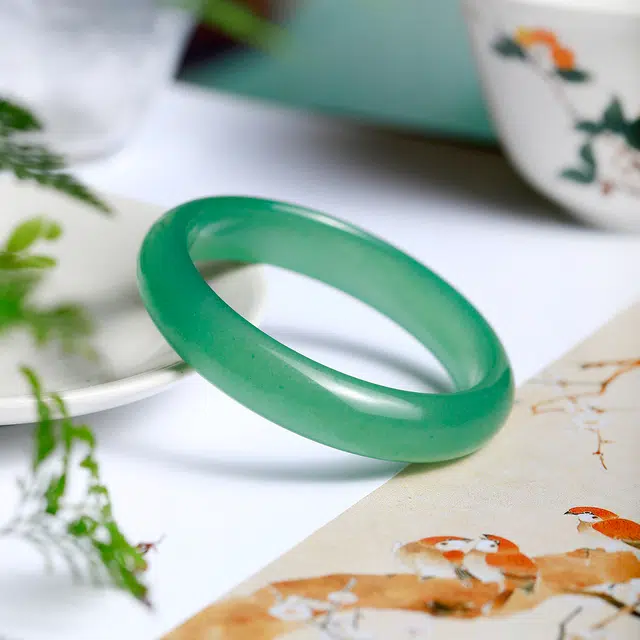 匠锁心玉 新中式 国潮国风 小众 轻奢高级 古风温婉 转运纳福 清冷感 东陵玉 手镯 女款