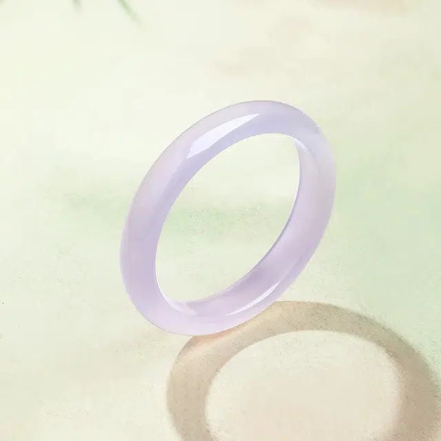 匠锁心玉 紫罗兰  水润 新中式 国潮国风 汉服复古 高级感 简约气质 古风温婉 玉髓 手镯 女款