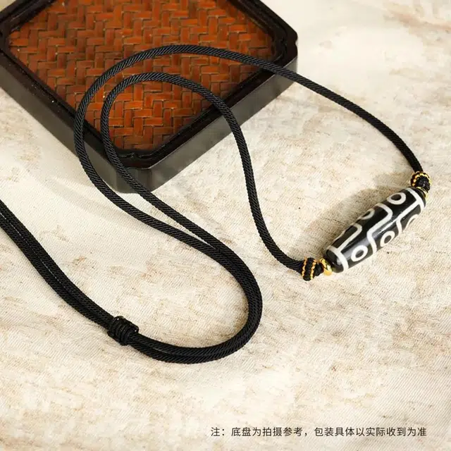 匠锁心玉 九眼天珠 藏式风格 新中式 国潮国风 原创设计 小众轻奢高级感 吉祥纳福 守护本命年#好运 玛瑙 项链 男女同款情侣款