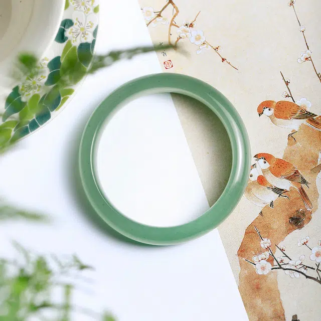 匠锁心玉 新中式 国潮国风 小众 轻奢高级感 古风温婉 转运纳福 清冷感 东陵玉 手镯 女款