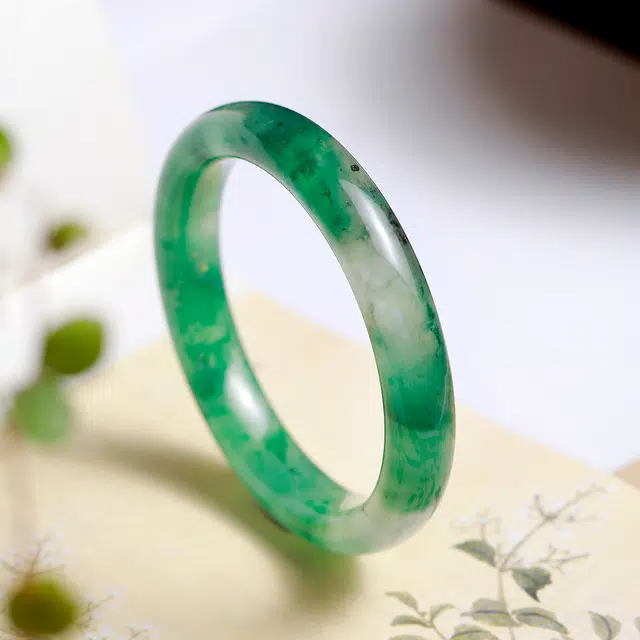 匠锁心玉 青山黛新中式宫廷风古典温润轻奢吉祥如意平安顺遂时尚百搭清冷典雅高级感气质温婉#好运天然 非洲翠 手镯 男女同款情侣款