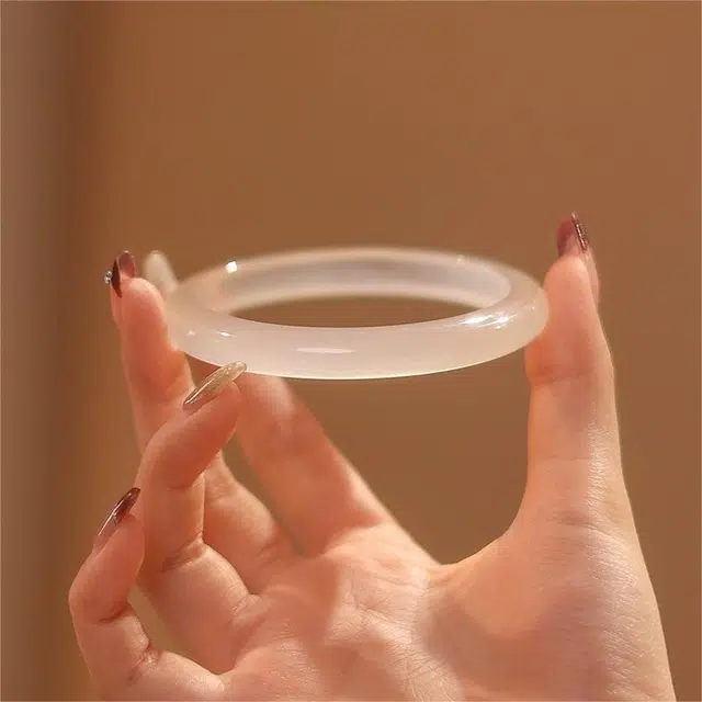 匠锁心玉 新中式 国潮国风 气质百搭 古风温婉 轻奢高级 水润 玉髓 玉石手镯 女款