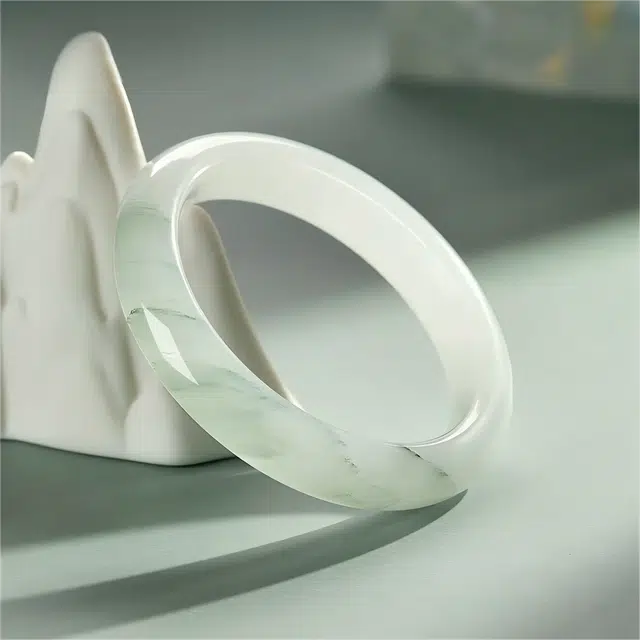 匠锁心玉 【可自选翠色 精品专柜级】青山黛翠玉贵妃正圈镯 新中式国潮古风 清冷优雅高级感 气质温婉 素圈手饰显白#好运 天山翠 手镯 女款