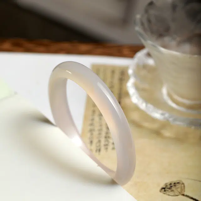 匠锁心玉 荔枝冻  新中式国潮国风 轻奢高级 玉髓 玉石手镯 女款 玉髓