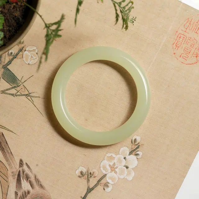 匠锁心玉 晴水古风温婉 国风国潮 新中式 高级 琉璃 玉石手镯 女款