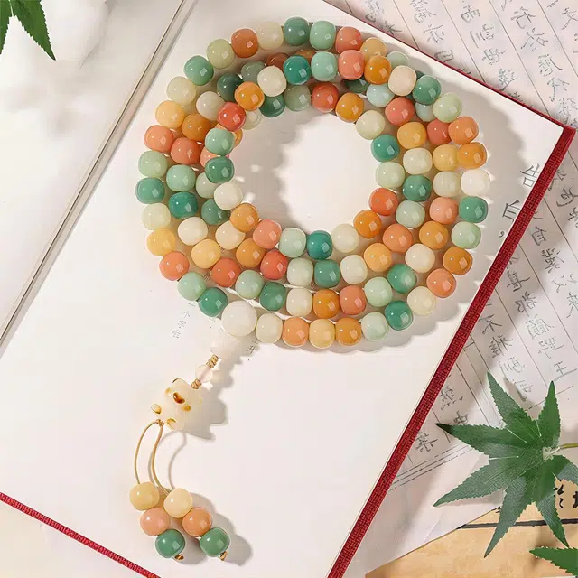 匠锁心玉 新中式 国潮国风 转运 佛珠 复古 菩提根 手串 男女同款情侣款