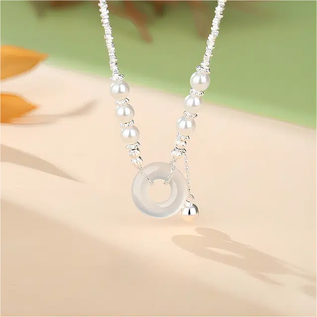 匠锁心玉 平安扣 新中式 国潮国风 高级感 轻奢  守护 玉髓 项链 女款