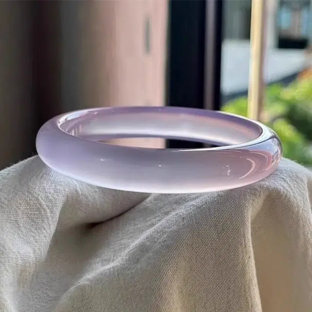 匠锁心玉 新中式 国潮古风 水润冰透 清冷感 轻奢高级 玉髓 玉石手镯 女款