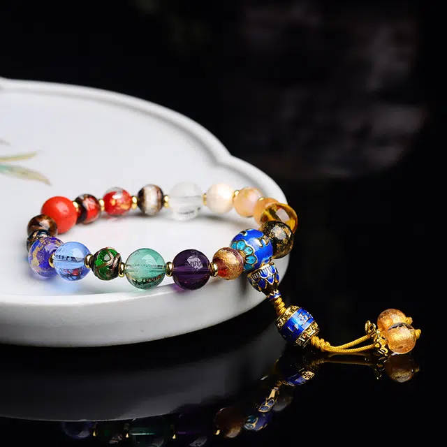 匠锁心玉 香灰十八籽 国风佛珠 招财纳福 复古国潮 十二生肖新中式 琉璃 玉石手串 男女同款情侣款