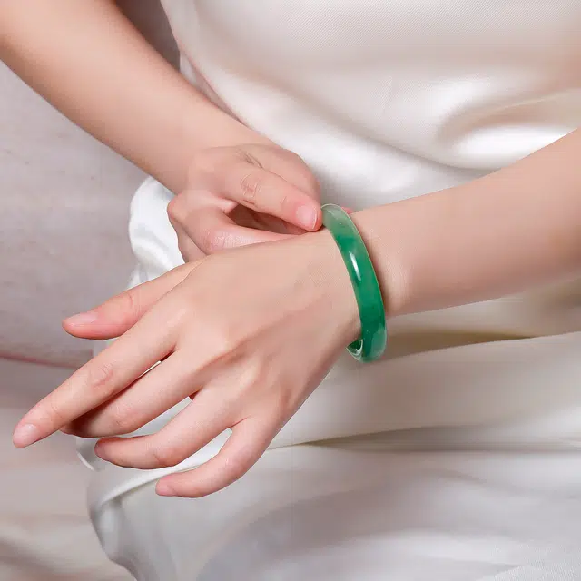 匠锁心玉 青山黛新中式宫廷风古典温润轻奢吉祥如意平安顺遂时尚百搭清冷典雅高级感气质温婉#好运天然 非洲翠 手镯 男女同款情侣款