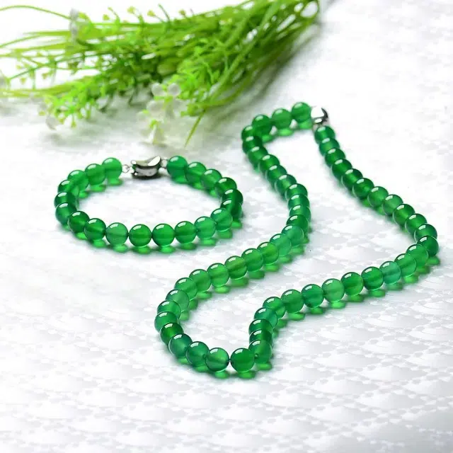 匠锁心玉 黛绿锁骨链 新中式 国潮国风 轻奢高级感 时尚简约 气质百搭 小众设计 转运纳福招财#好运 玉髓 玉石项链 女款