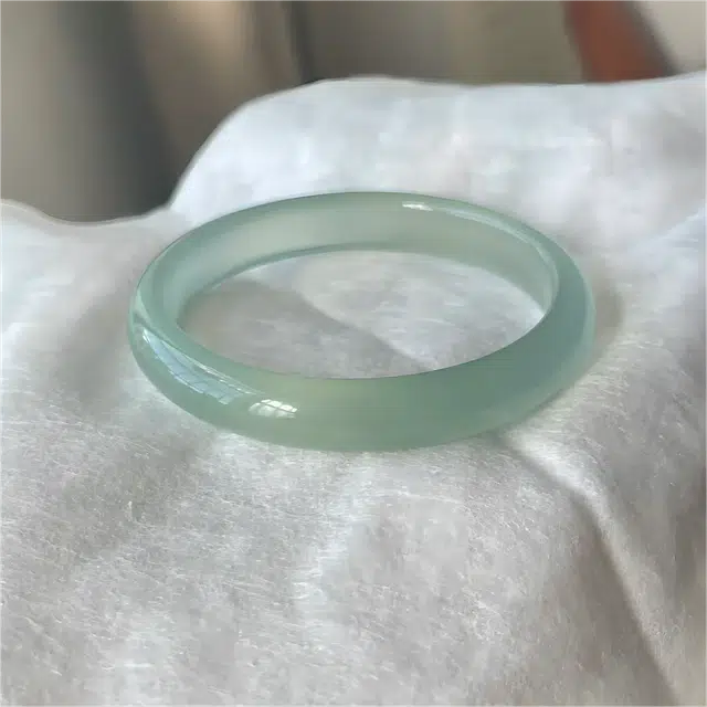 匠锁心玉 只此青绿 青山黛 油青 贵妃镯 国朝古风 新中式 汉服 玉髓 玉石手镯 女款