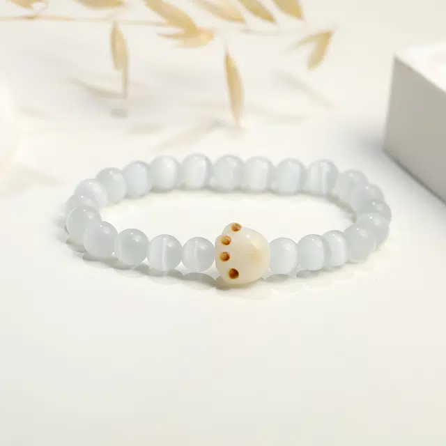 匠锁心玉 猫爪 小众设计 温婉气质 琉璃 玉石手串 女款