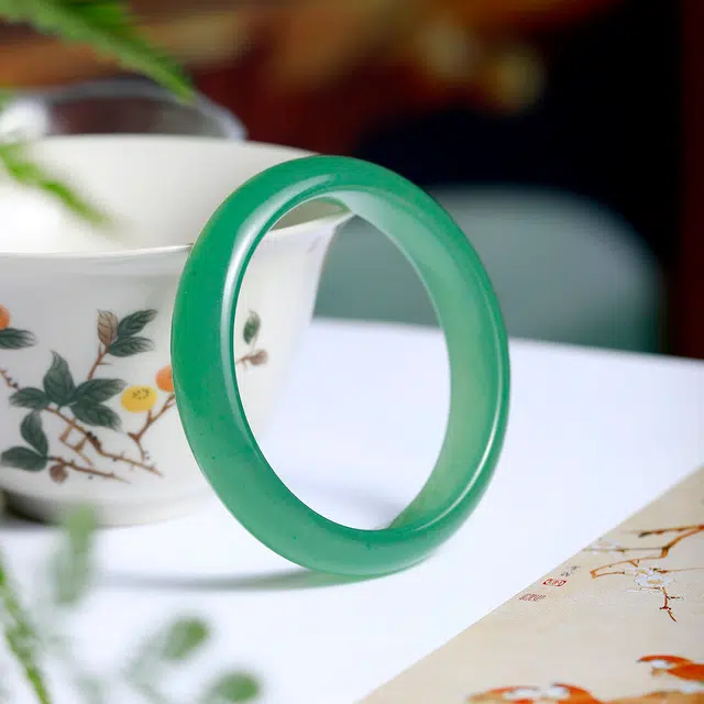 匠锁心玉 新中式 国潮国风 小众 轻奢高级 古风温婉 转运纳福 清冷感 东陵玉 手镯 女款