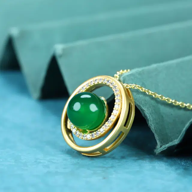 匠锁心玉 新中式国潮 轻奢小众 玛瑙 玉石项链 女款 玛瑙