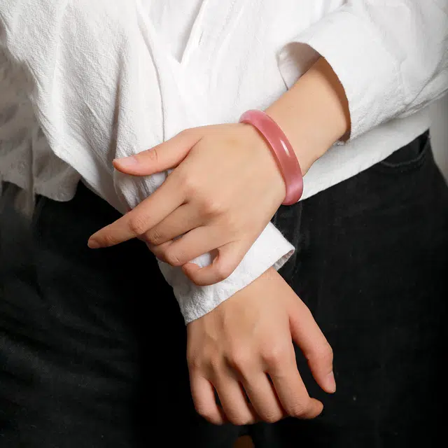 匠锁心玉 新中式国风国潮 轻奢高级 琉璃 玉石手镯 女款 琉璃