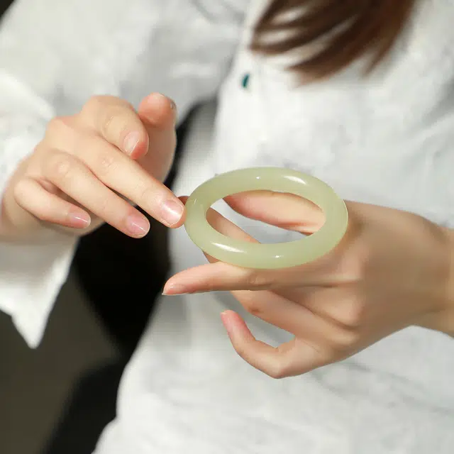 匠锁心玉 晴水古风温婉 国风国潮 新中式 高级 琉璃 玉石手镯 女款