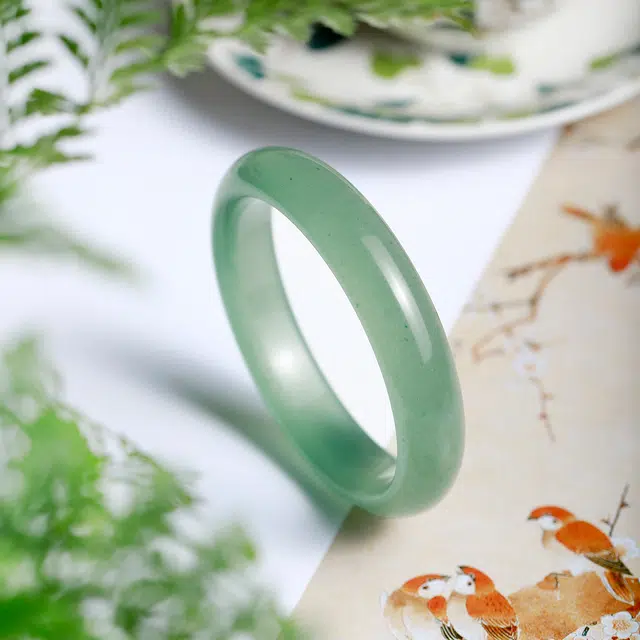 匠锁心玉 新中式 国潮国风 小众 轻奢高级感 古风温婉 转运纳福 清冷感 东陵玉 手镯 女款