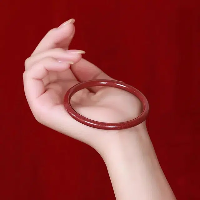 匠锁心玉 紫金砂美人叮当镯  一步一响 新中式 国潮国风 古风温婉 平安守护 本命年 转运纳福 朱砂 手镯 女款