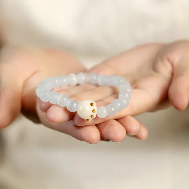 匠锁心玉 猫爪 小众设计 温婉气质 琉璃 玉石手串 女款