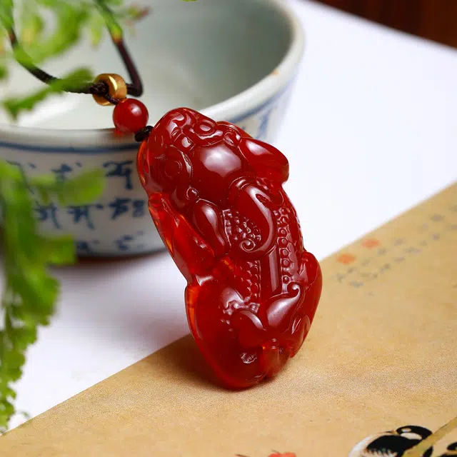 匠锁心玉 貔貅  新中式 国潮古风 瑞兽  招财纳福 守护 小众设计 玛瑙 项链 男女同款情侣款