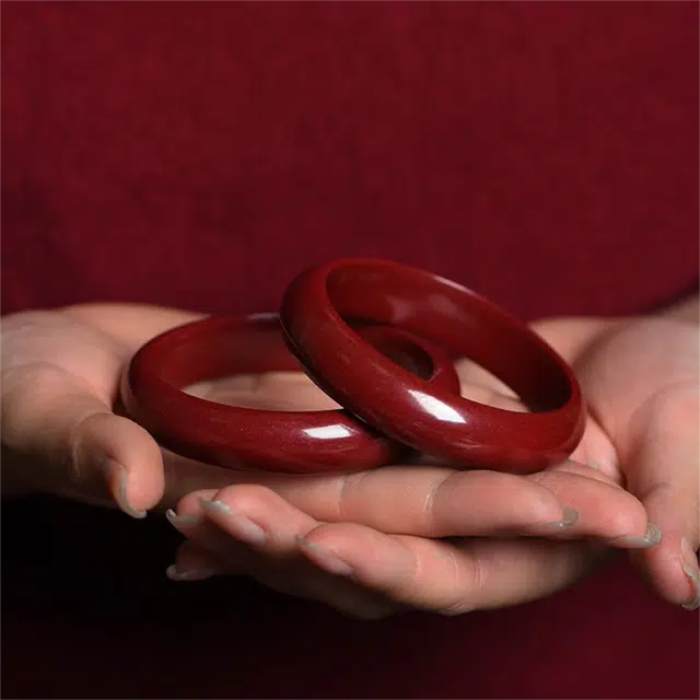 匠锁心玉 紫金砂 新中式 国潮国风 复古 转运 诸事顺意   守护 朱砂 玉石手镯 女款